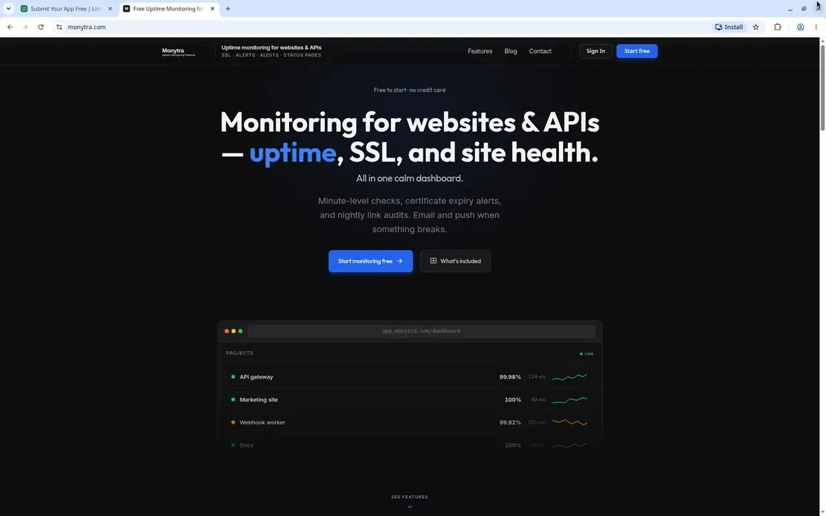 Monytra screenshot