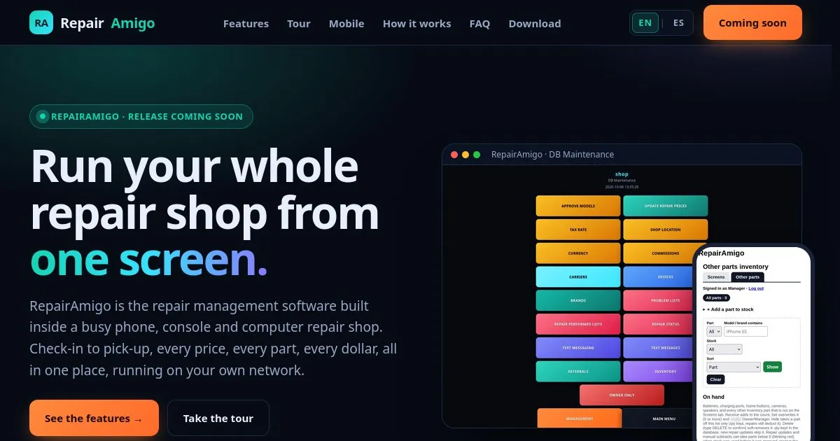 RepairAmigo screenshot