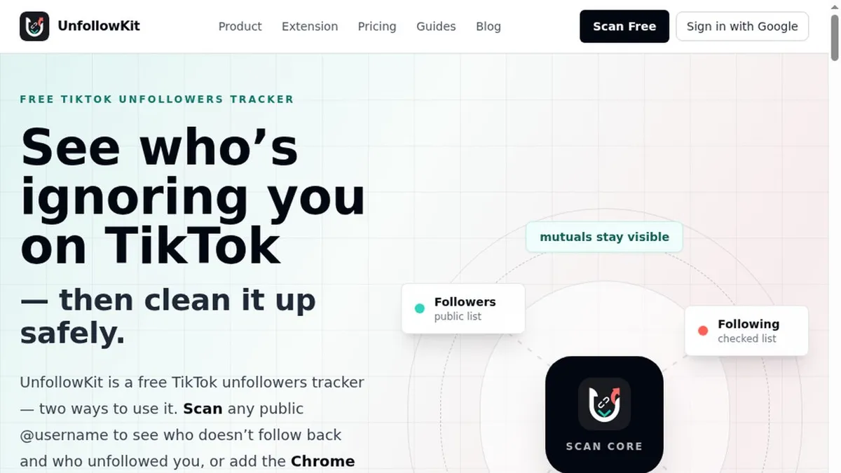 UnfollowKit screenshot