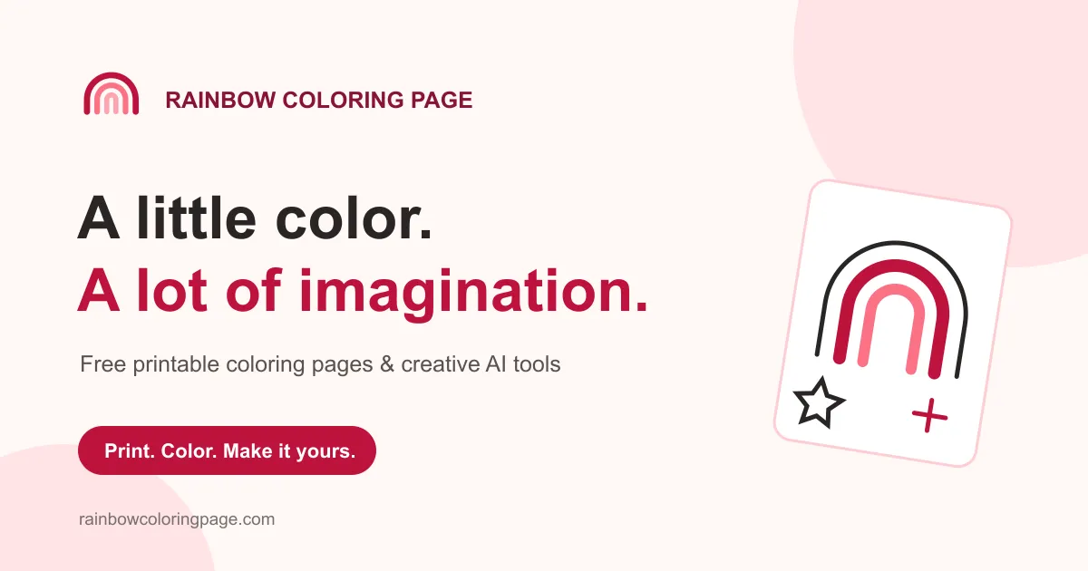 Rainbow Coloring Page screenshot